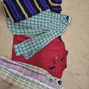 Polo by Ralph Lauren Red and Green Plaid Button Down Shirt